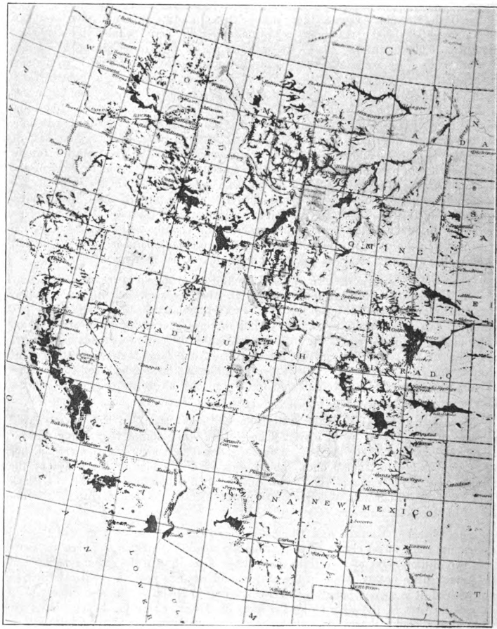 Fig. 128. — Areas under irrigation in the western states